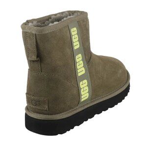 UGG Classic Mini Side Logo Boots Bootie Womens Snow Winter Cold Weather Fur